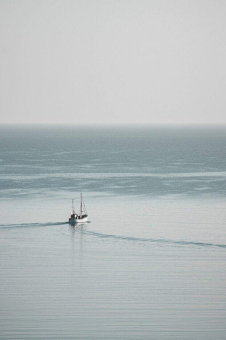 The boat goes out to sea