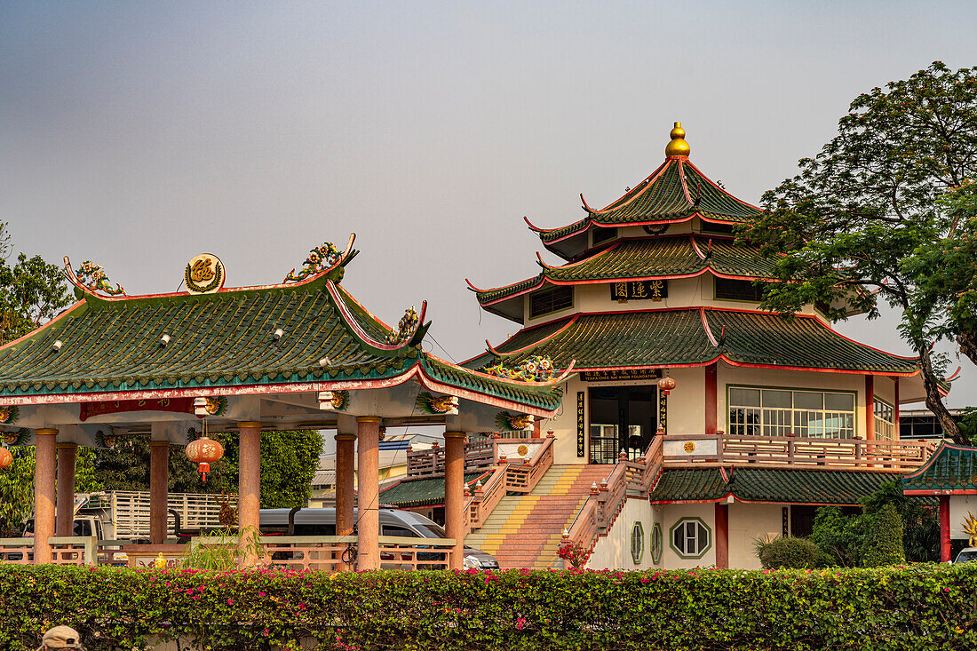 Chinese pvilion of Tekka Chee Nai Khor Foundation in Nongkhai Thailand, Asia