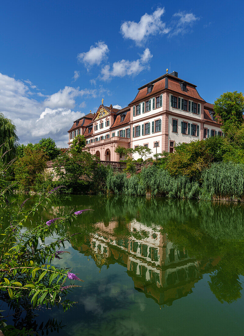 The Kellereischloss or Red Castle in the wine town of Hammelburg, Bad Kissingen district, Lower Franconia, Franconia, Bavaria, Germany