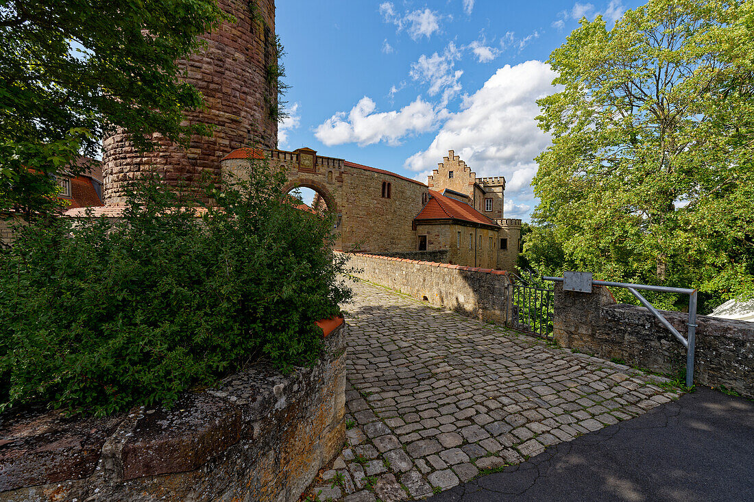 Schloss Saaleck bei der Weinstadt Hammelburg, Landkreis Bad Kissingen, Unterfranken, Franken, Bayern, Deutschland