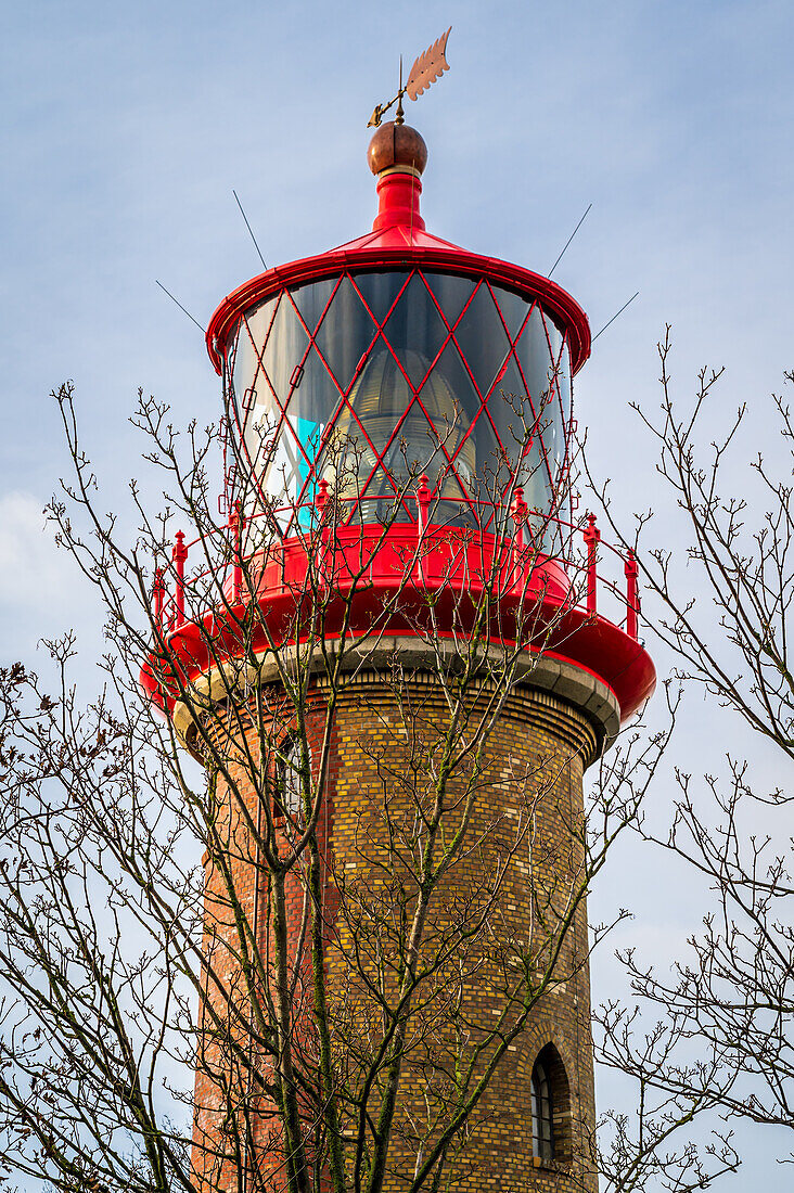 Staberhuk lighthouse on the island of Fehmarn, Baltic Sea, Ostholstein, Schleswig-Holstein, Germany