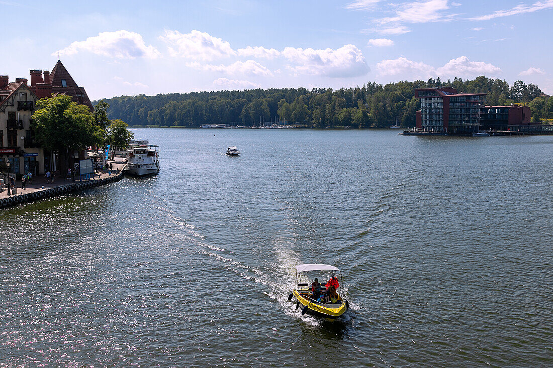 Mikołajki (Nikolaiken) on Jezioro Mikołajskie (Lake St. Nicholas) in Masuria (Mazury) in the Warmińsko-Mazurskie Voivodeship in Poland