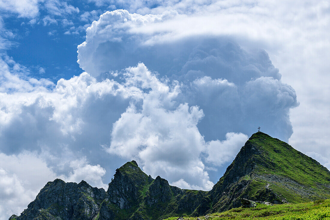 Cloudy atmosphere over the Standkopf, Kitzbühel Alps, Tyrol, Austria