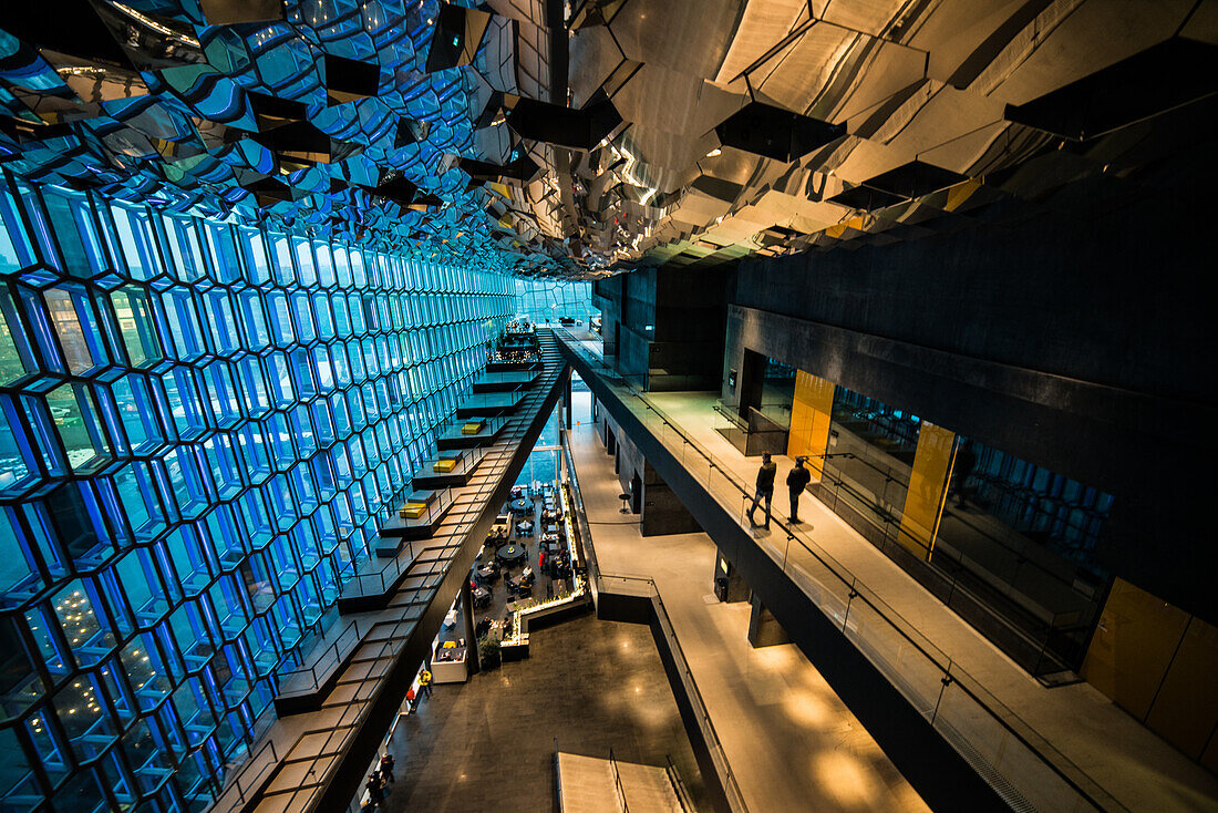 Harpa Reykjavik, Construction started in 2007 but was halted with the start of the financial crisis.[2] The completion of the structure was uncertain until the government decided in 2008 to fully fund the rest of the construction costs for the half-built concert hall. For several years it was the only construction project in existence in Iceland.