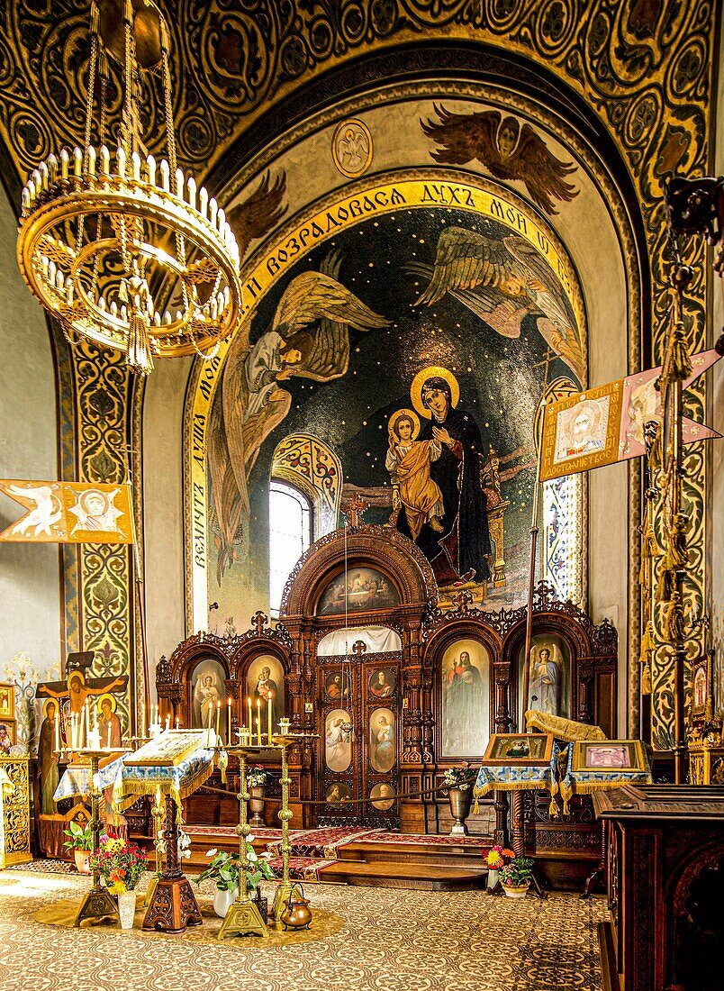 Interior of the Russian Chapel, Mathildenhöhe, Darmstadt, Hesse, Germany