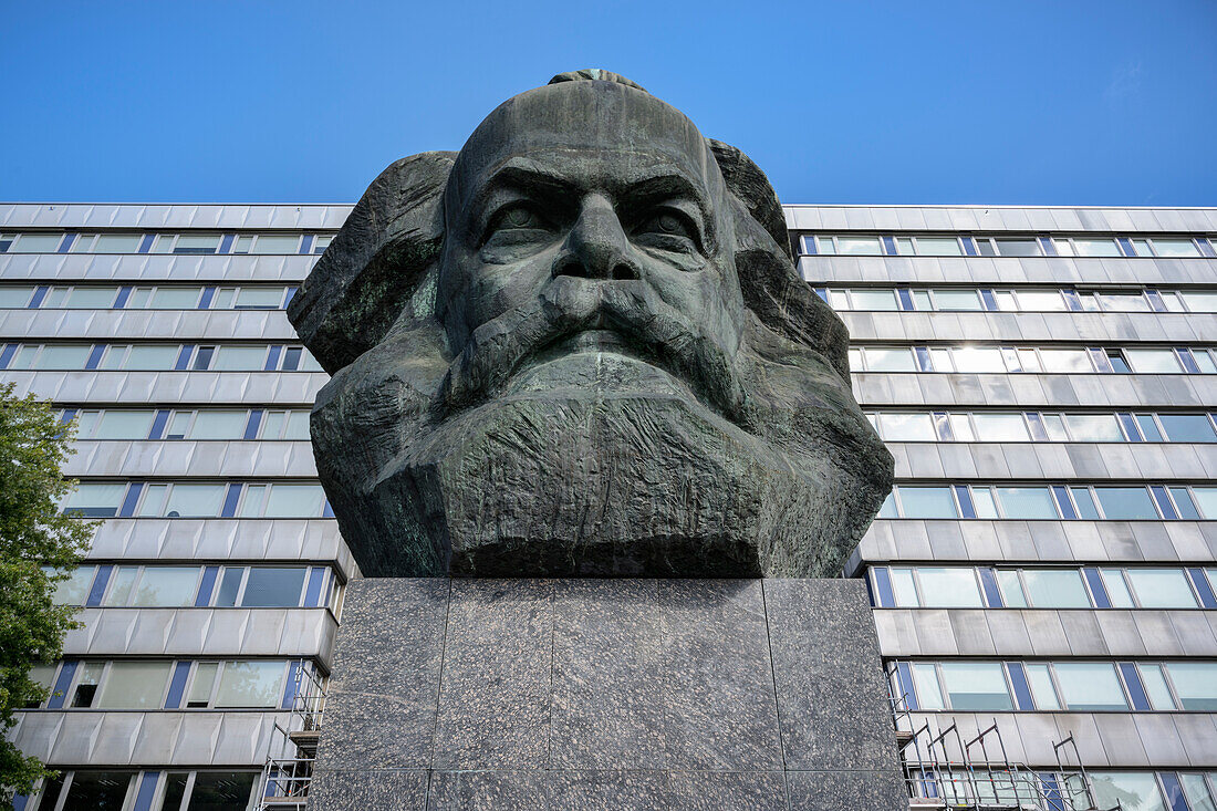 Karl Marx Monument, Chemnitz, Saxony, Germany, Europe