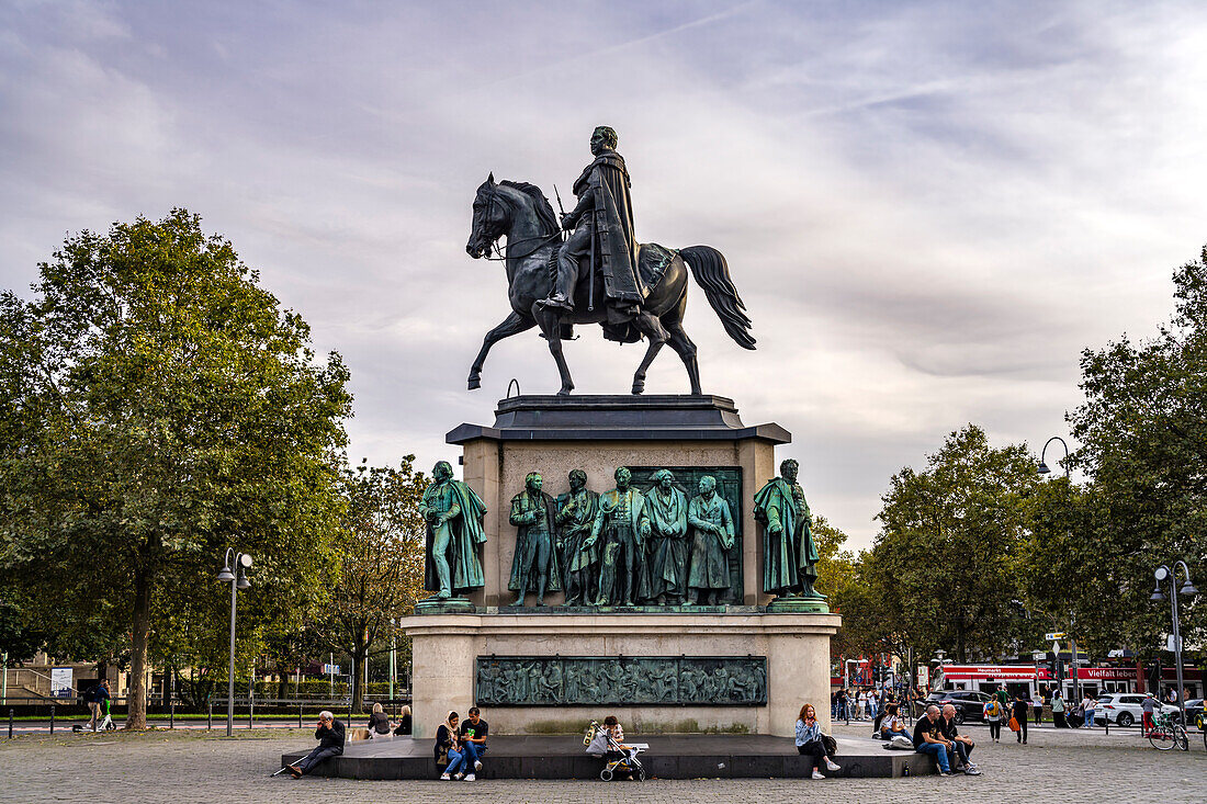 Equestrian statue of King Friedrich Wilhelm III. at the Heumarkt in Cologne, North Rhine-Westphalia, Germany