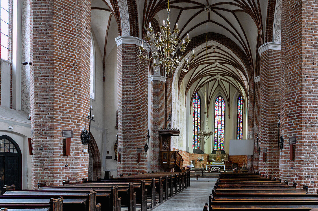 gotische Pfarrkirche Sw. Jana Chrzciciela (Bazylika Ścięcia św. Jana Chrzciciela) in Chojnice (Konitz) in der Wojewodschaft Pomorskie in Polen