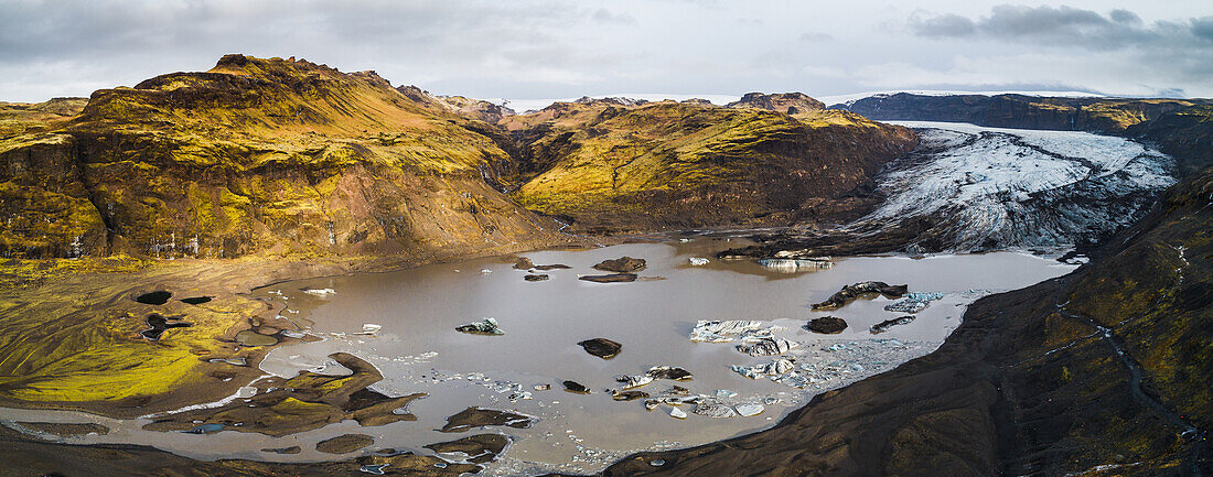 Unknown glacier from above, Iceland