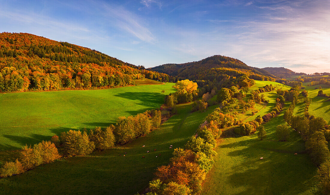 Luftpanorama des Marienthal, Donnersberger Land, Rheinland-Pfalz, Deutschland