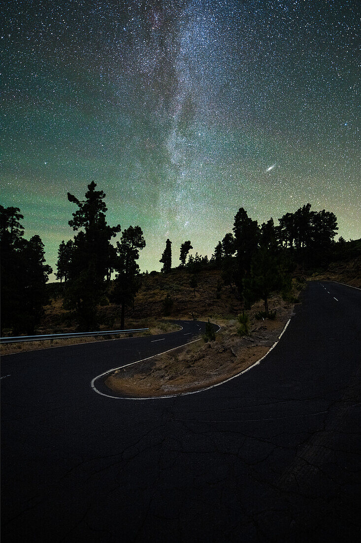 Die nördliche Milchstraße, Nationalpark Caldera de Taburiente, La Palma, Spanien