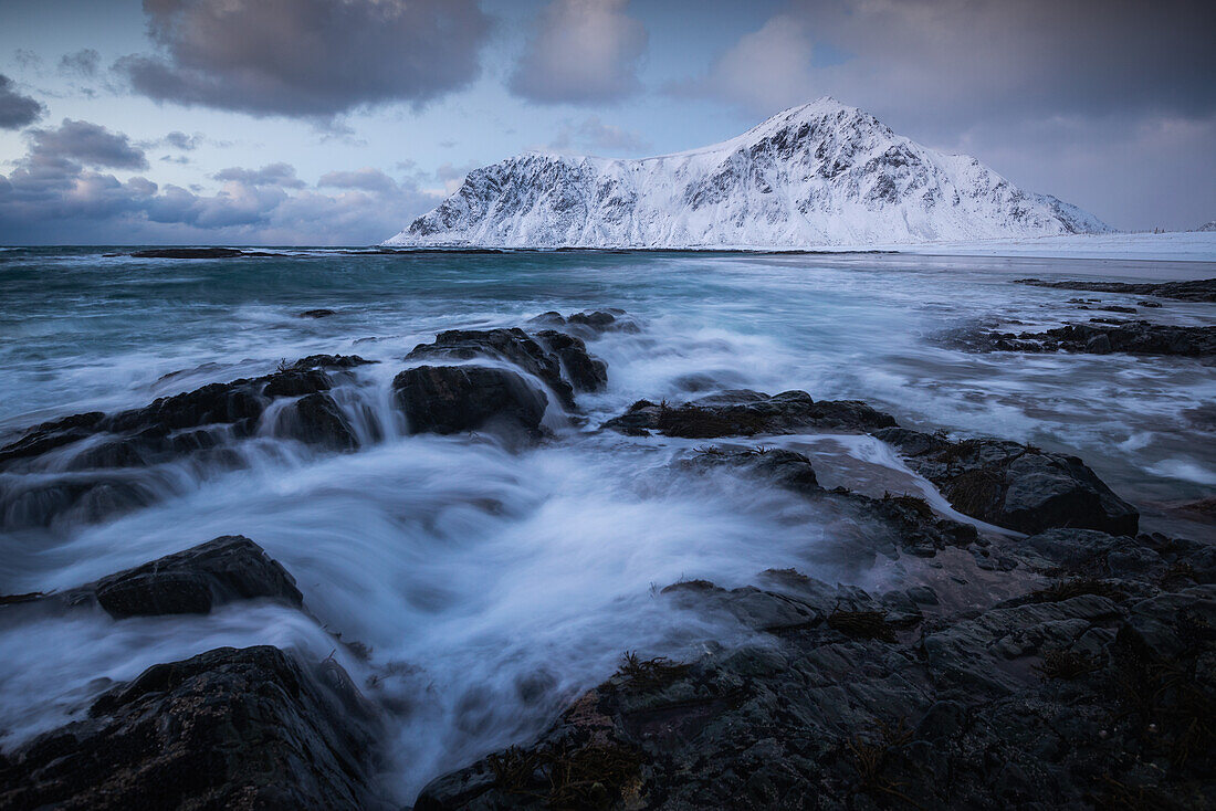 Flakstad Beach in Lofoten, Norway