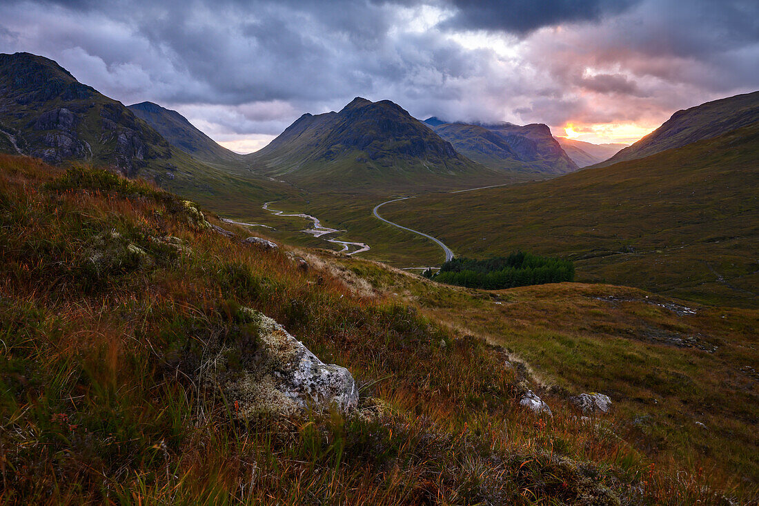 Sunset in the Highlands, Scotland, United Kingdom