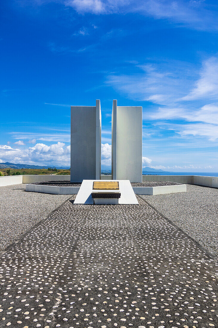 Views of the capital Honiara and its surroundings of the independent island state of the Solomon Islands in the southwest Pacific Ocean, here the Solomon Peace Memorial.