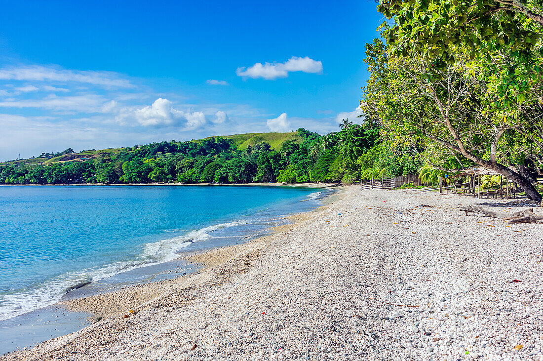 Einsamer Strand bei der Hauptstadt Honiara, Insel Guadalcanal, Salomonen, Melanesien, südwestlicher Pazifik, Südsee