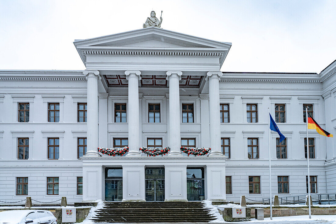  The State Chancellery, official residence of the Prime Minister of Mecklenburg-Western Pomerania in Schwerin, Mecklenburg-Western Pomerania, Germany \n\n\n 