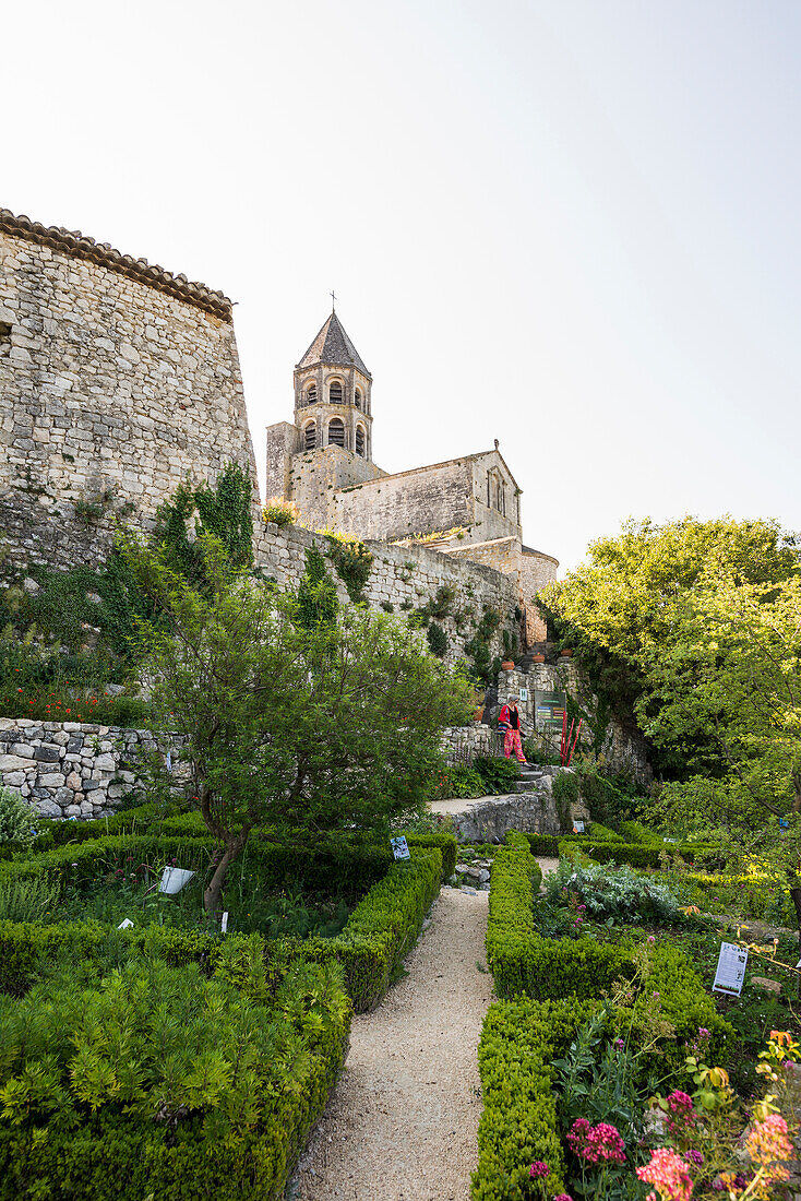 Kräutergarten Le Jardin des Herbes, La Garde-Adhémar, eines der schönsten Dörfer Frankreichs (Plus beaux villages de France), Département Drôme, Provence, Auvergne-Rhône-Alpes, Frankreich