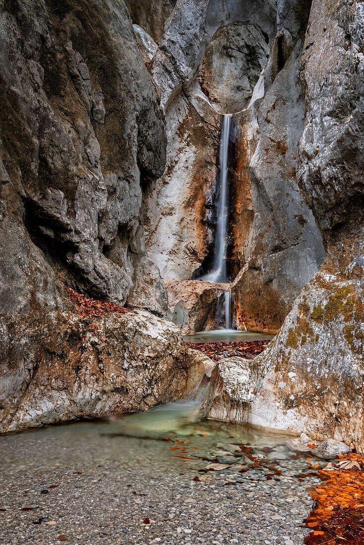 Small waterfall near Kochel am See, Bavaria, Germany