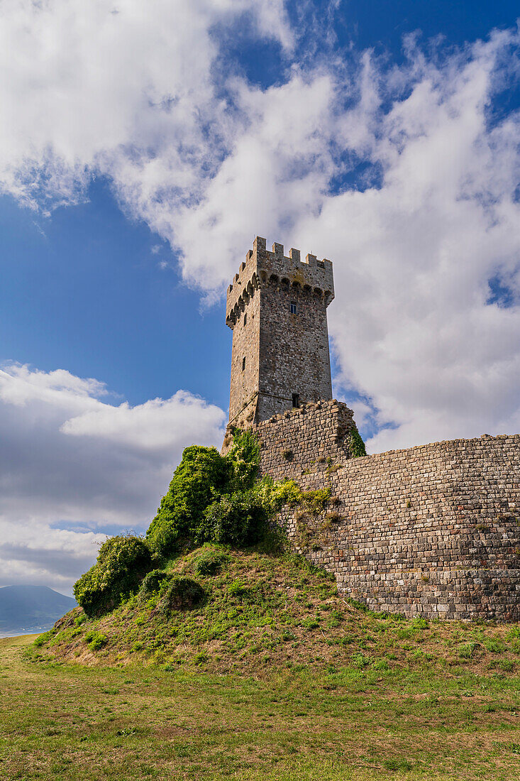 At the castle of Radicofani, Siena province, Tuscany, Italy