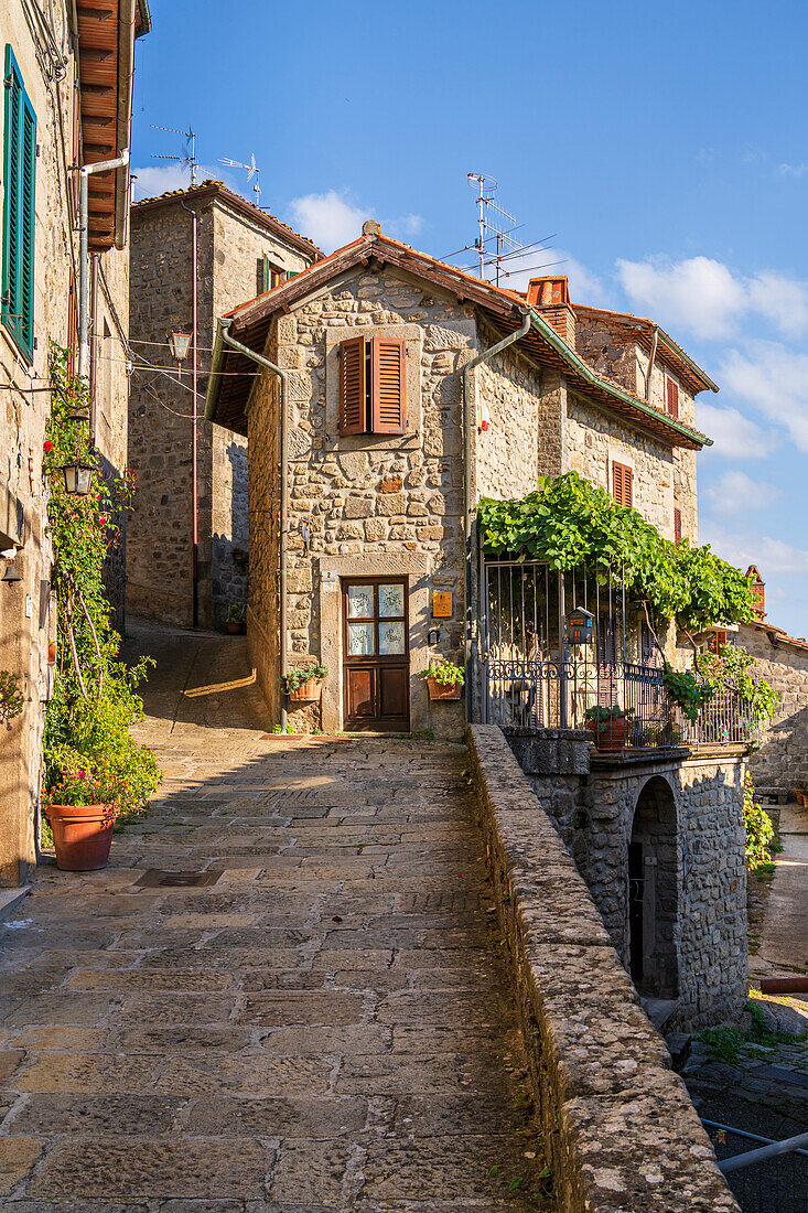 In the streets of Santa Fiora, Province of Grosseto, Tuscany, Italy