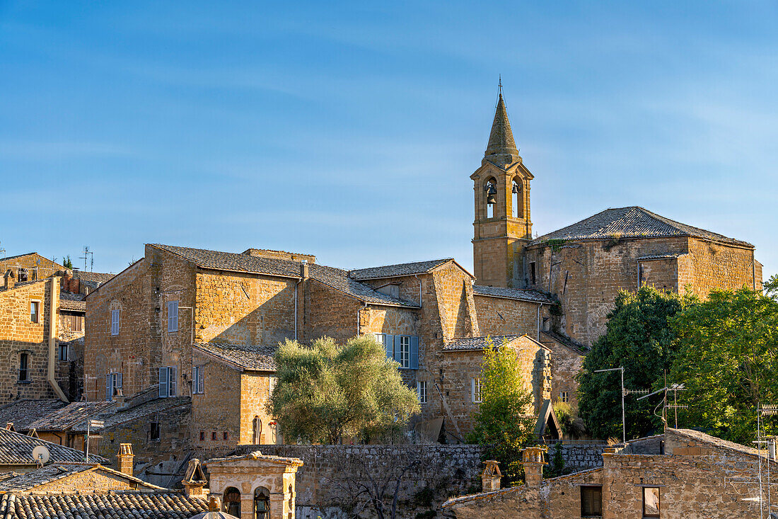 Roof landscape with church, Orvieto, Umbria, Italy