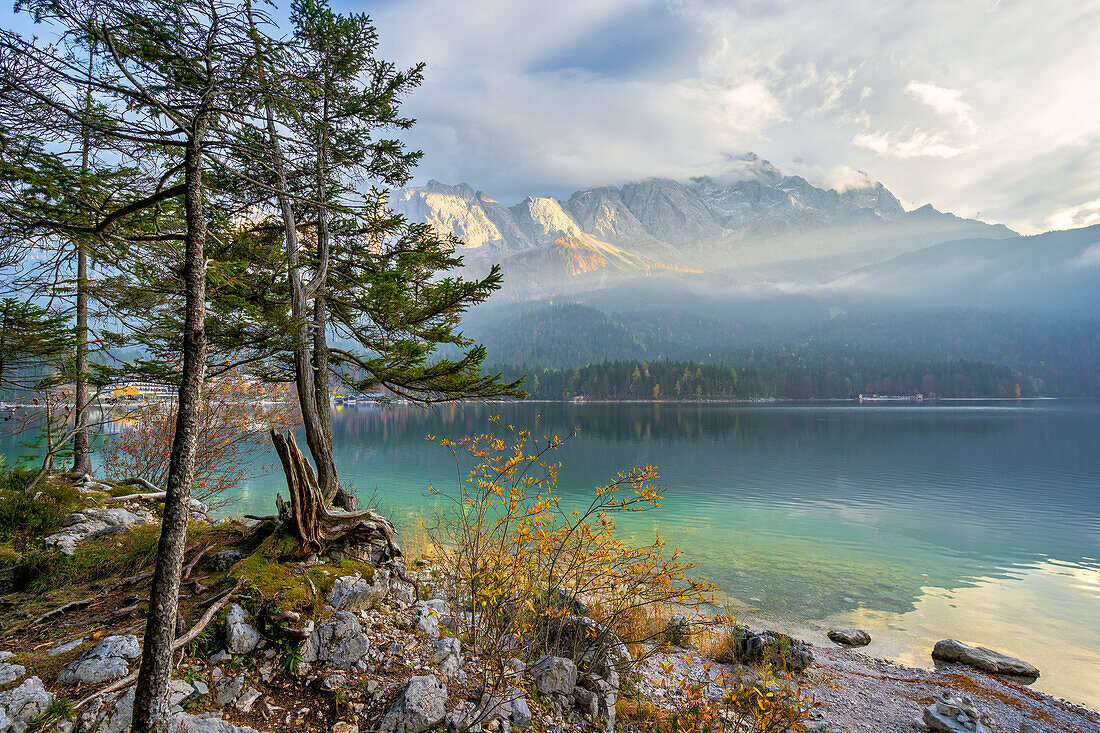  Autumn at Eibsee, Grainau, Upper Bavaria, Bavaria, Germany 