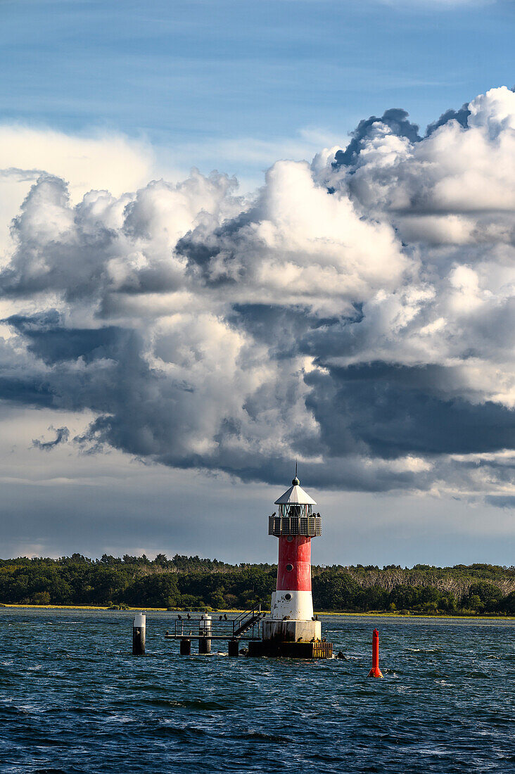  View of Peenemünder Haken and lighthouse, boat trip with the Seeadler to Ruden Island and Greifswalder Oie 