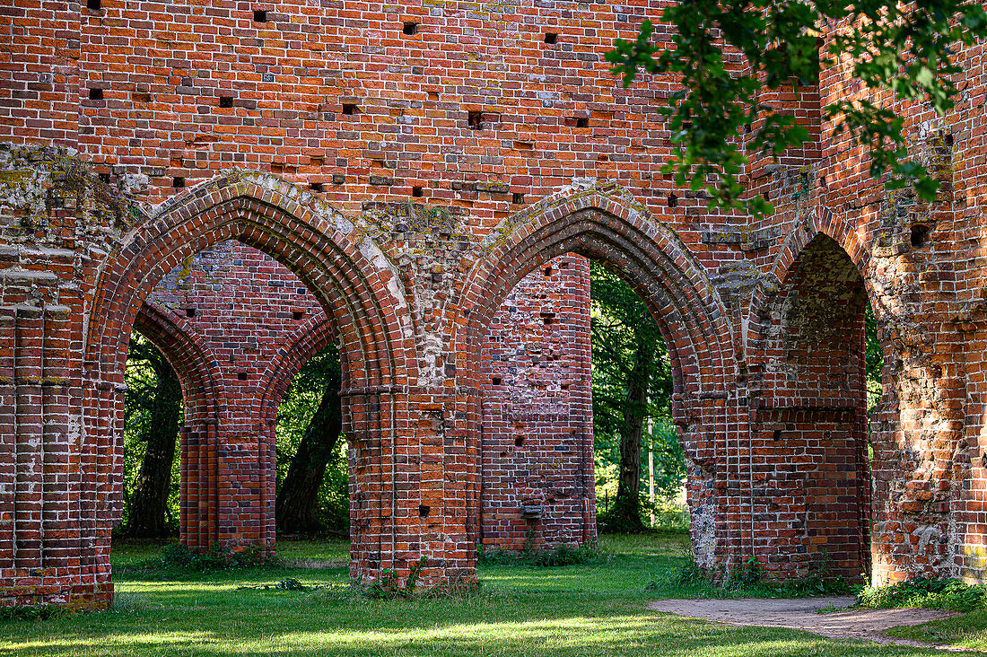  Eldena monastery ruins in Greifswald. Baltic Sea coast, Mecklenburg Western Pomerania Baltic Sea coast, Mecklenburg Western Pomerania, Germany 