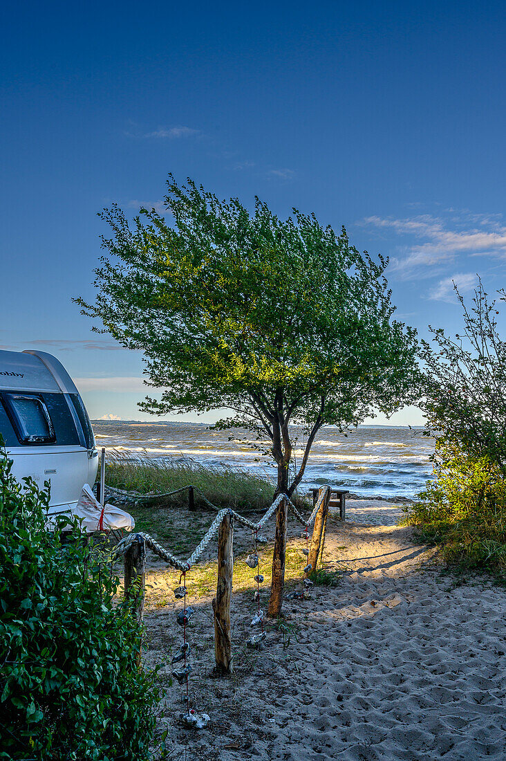 Campingplatz Pritzwald-Zudar direkt am Strand, Rügen,  Ostseeküste, Mecklenburg-Vorpommern, Deutschland