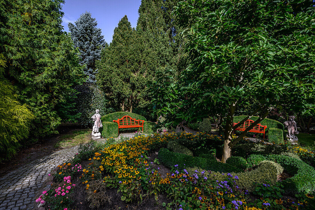 Botanischer-Garten Christiansberg bei Luckow, Stettiner Haff, Ostseeküste, Mecklenburg-Vorpommern, Deutschland