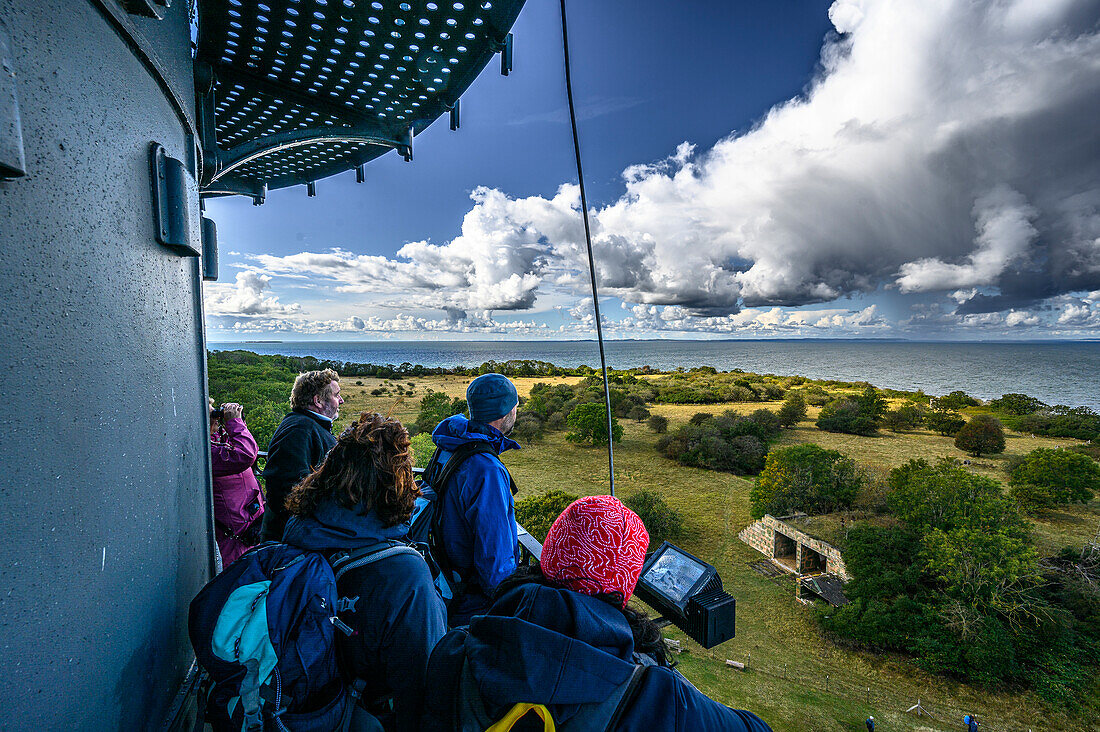 Blick vom Leuchtturm zur Ostsee, Insel Greifswalder Oie, Ostseeküste, Mecklenburg-Vorpommern, Deutschland