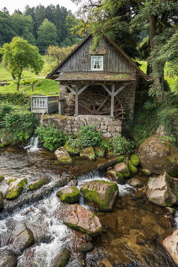 Historische Mühle, Mühlenweg, Ottenhöfen, Ortenau, Schwarzwald, Baden-Württemberg, Deutschland