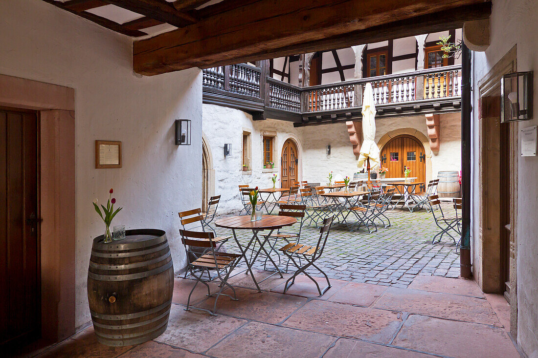  Inner courtyard of the Frank Loeb House in Landau in der Pfalz, Rhineland-Palatinate, Germany 
