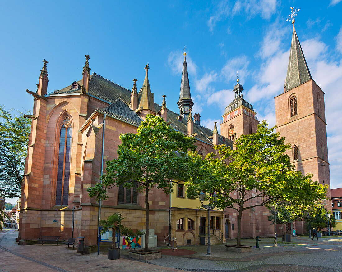 Die protestantische Stiftskirche in Neustadt an der Weinstraße, Rheinland-Pfalz, Deutschland