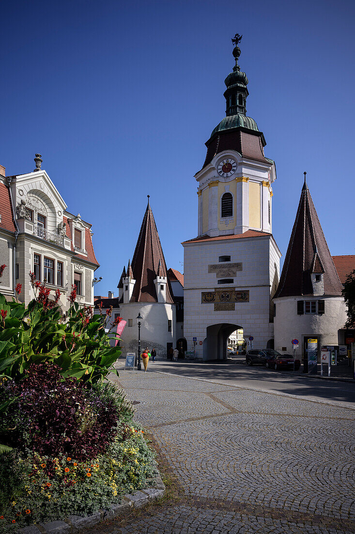 das Steiner Tor  (Wahrzeichen der Altstadt), UNESCO Welterbe "Kulturlandschaft Wachau", Krems an der Donau, Niederösterreich, Österreich, Europa