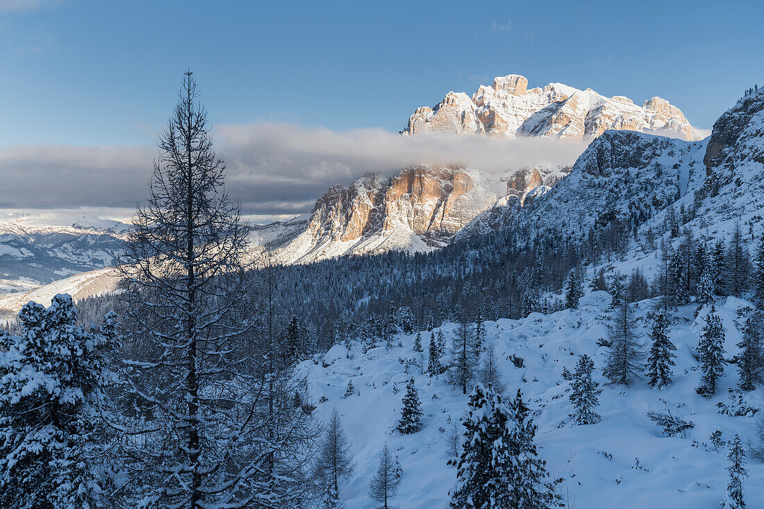  Piz dles Cunturines from Valparola Pass, Cunturines Peak, South Tyrol, Alto Adige, Italy 