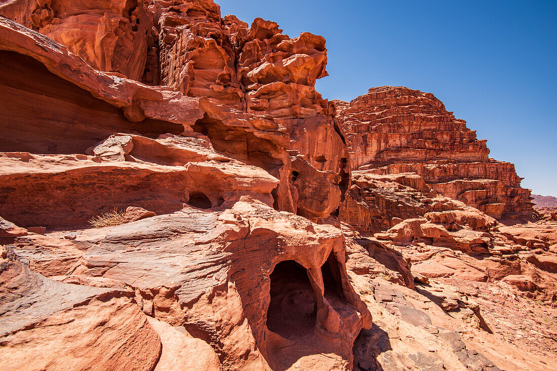 Wüstenlandschaft in Wadi Rum, Jordanien