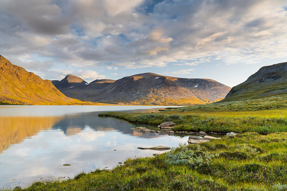Bjerikbakte, Ähpar Massiv, Bierikjaure, Sarek Nationalpark, Lappland, Schweden, Europa