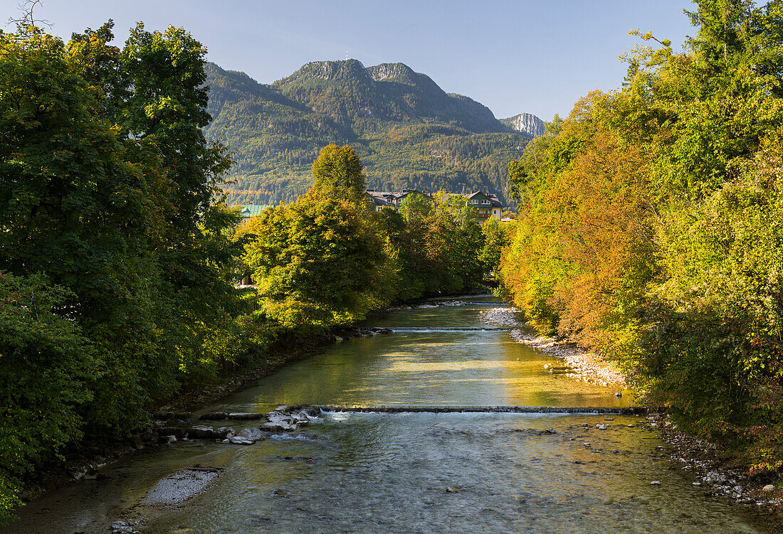 Fluss Ischl, Bad Ischl, Salzkammergut, Oberösterreich, Österreich