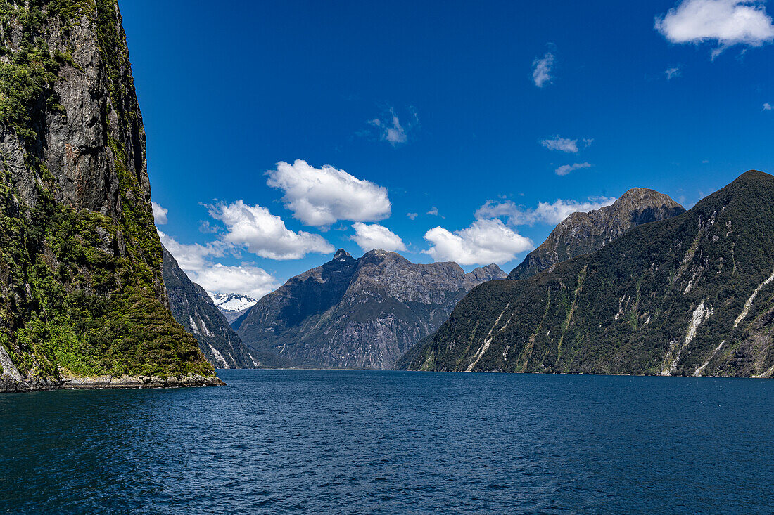 Views of Milford Sound while on a boat to the ocean.