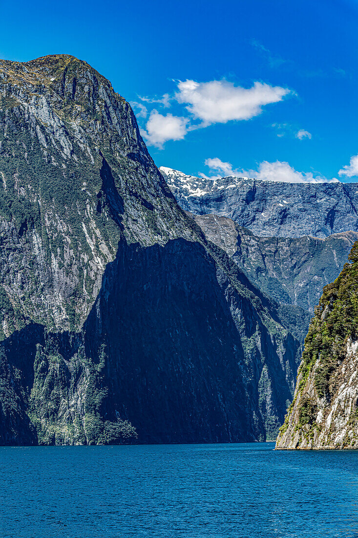 Views of Milford Sound while on a boat to the ocean.