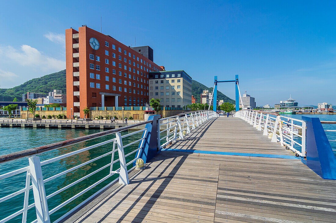 Hafenanlagen, Stadtteil Mojiku, Stadt Kitakyushu, Präfektur Fukuoka, Japan