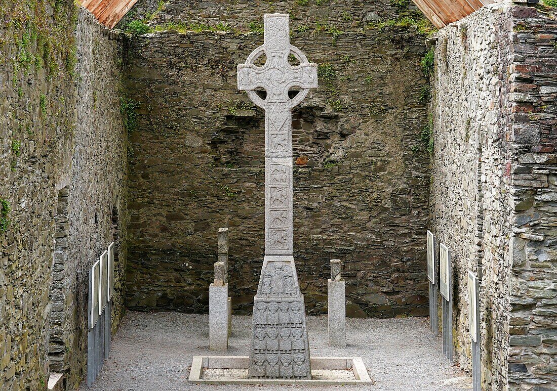 Ireland, County Clare, Moon High Cross, 8th century