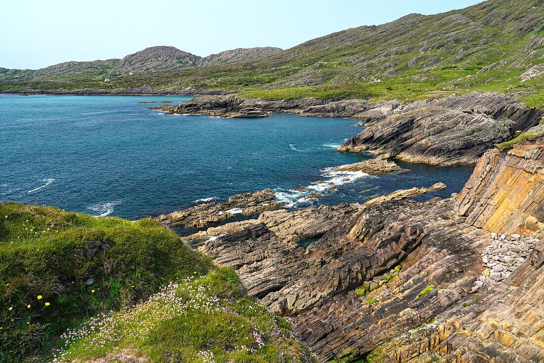 Ireland, County Cork, Beara Peninsula, coast at Dooneen Viewpoint