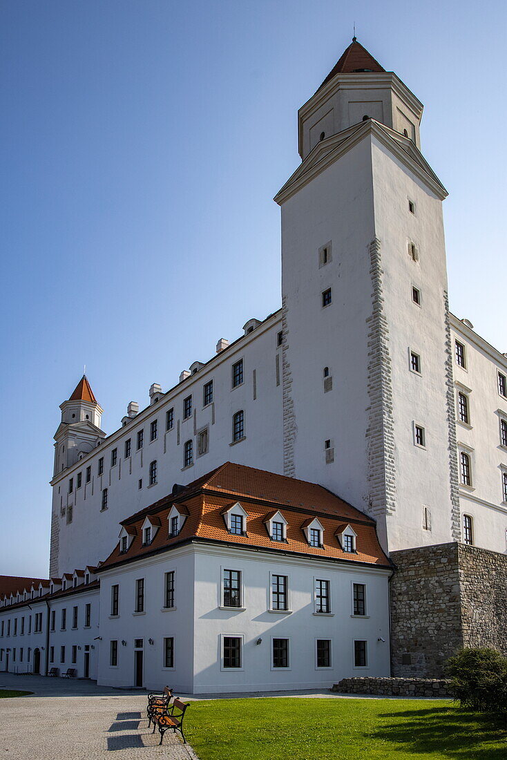 Außenansicht der Burg Bratislava, Bratislava, Bratislava, Slowakei, Europa