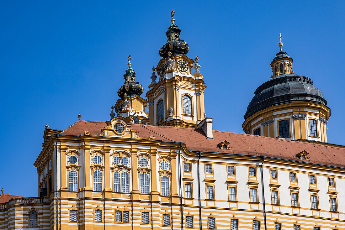 Außenansicht von Stift Melk, Melk, Niederösterreich, Österreich, Europa