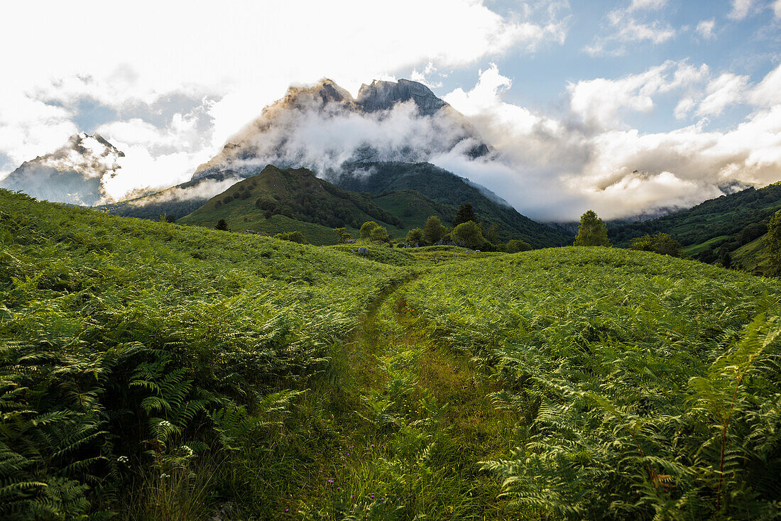 Mountain landscape, Lescun, Pyrénées-Atlantiques department, Nouvelle-Aquitaine region, Pyrenees, France