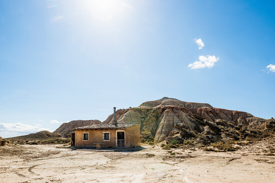 Semi-desert, Bardenas Reales Natural Park, Biosphere Reserve, Navarra, Spain