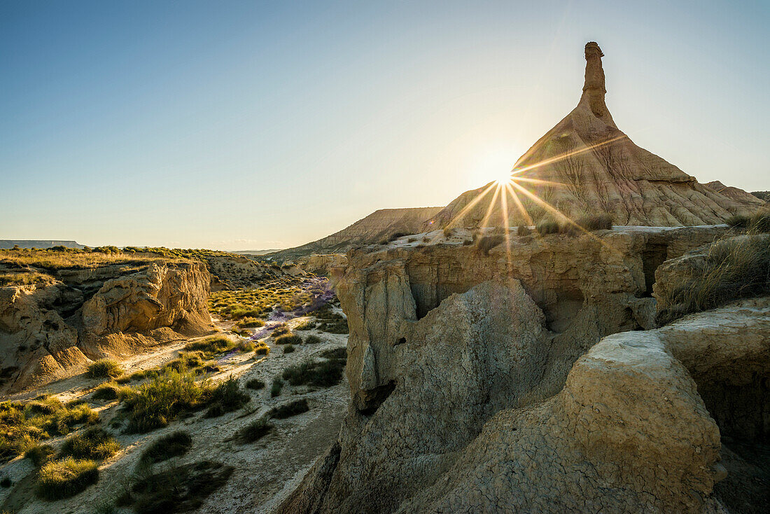 Semi-desert, Bardenas Reales Natural Park, Biosphere Reserve, Navarra, Spain