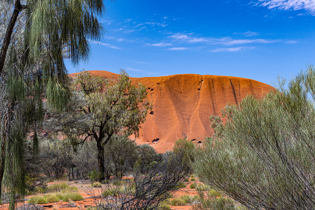 Uluru is sacred to the Pitjantjatjara, the Aboriginal people of the area, known as the Aṉangu. The area around the formation is home to an abundance of springs, waterholes, rock caves and ancient paintings.